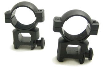 Крепления (кольца) для оптики высокие NcSTAR RB 11/2 1"  WEAVER RING / BLACK / FLAT STUD-HIGH.